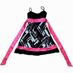 super cute pink and black y2k vintage party dress